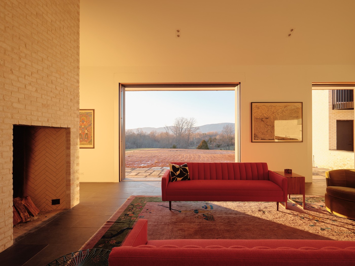 Three Chimney House by TW Ryan Architecture, familyhouse, architecture, white, brick