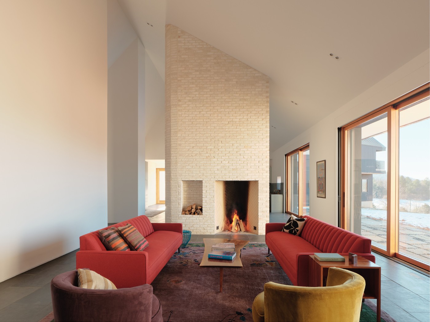 Three Chimney House by TW Ryan Architecture, familyhouse, architecture, white, brick