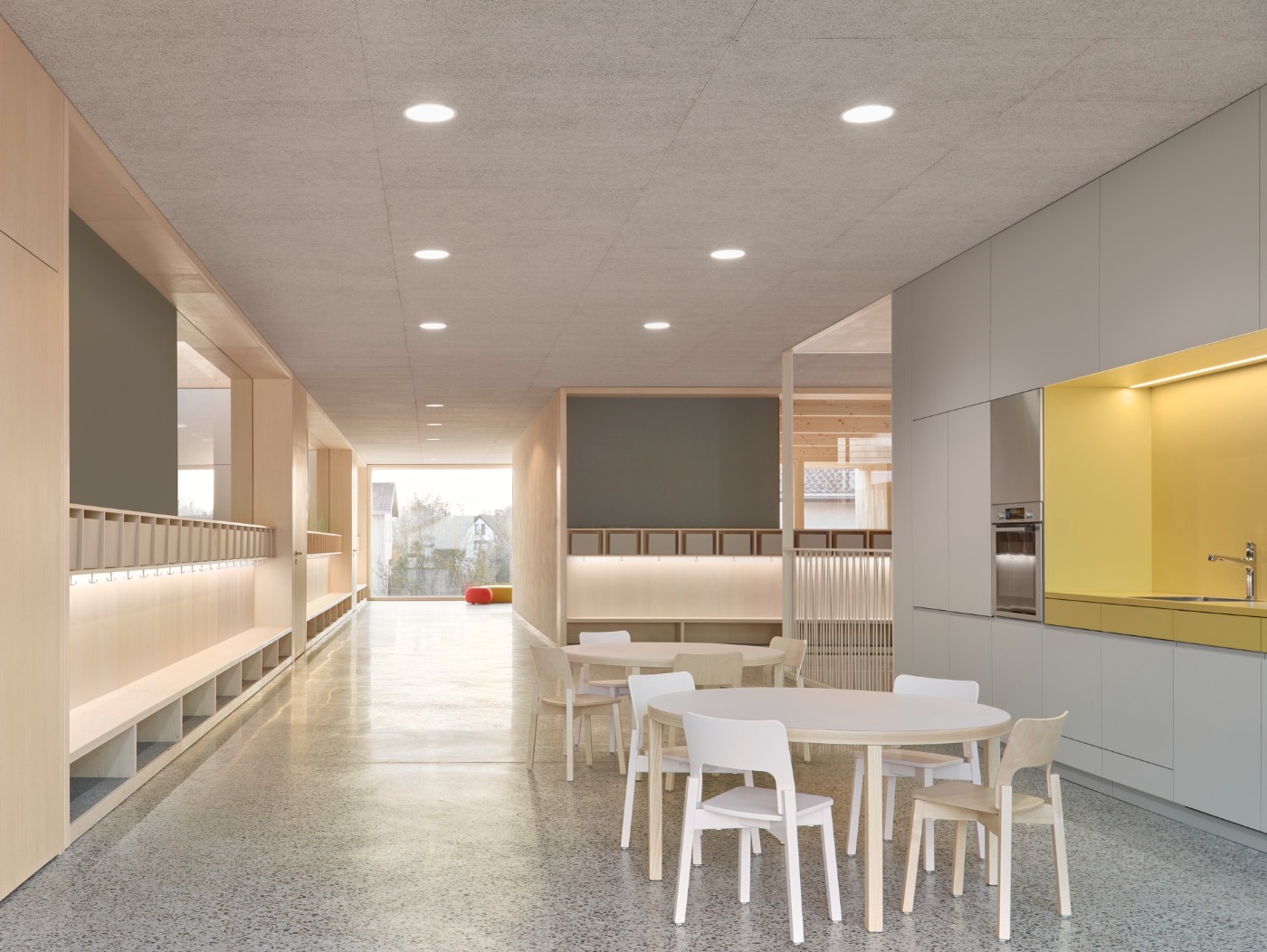 Engelbach Kindergarten by Innauer Matt Architekten, public, school, interiors, wood, architecture