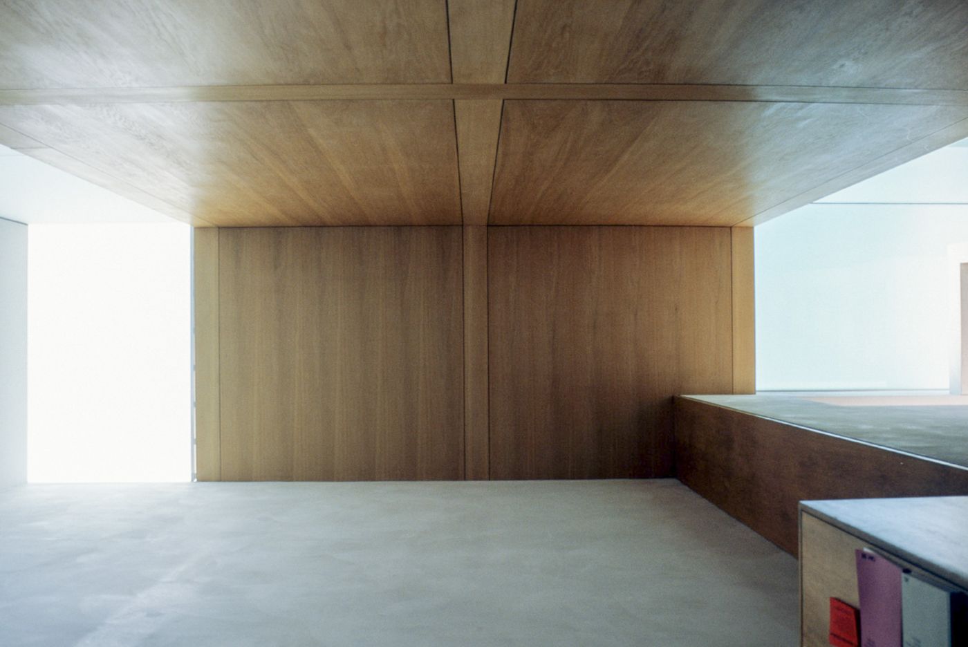Sammlung Goetz by Herzog & de Meuron — Interior view of the Sammlung Goetz gallery reveals the interlocked spatial volumes that characterize Herzog & de Meuron's design strategy.