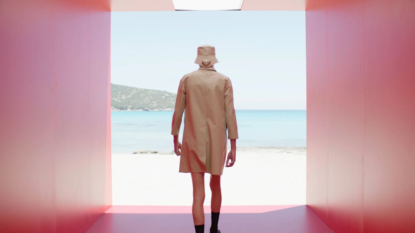 Prada SS2022 Menswear Show by Rem Koolhaas and AMO, fashion, architecture, art, digital