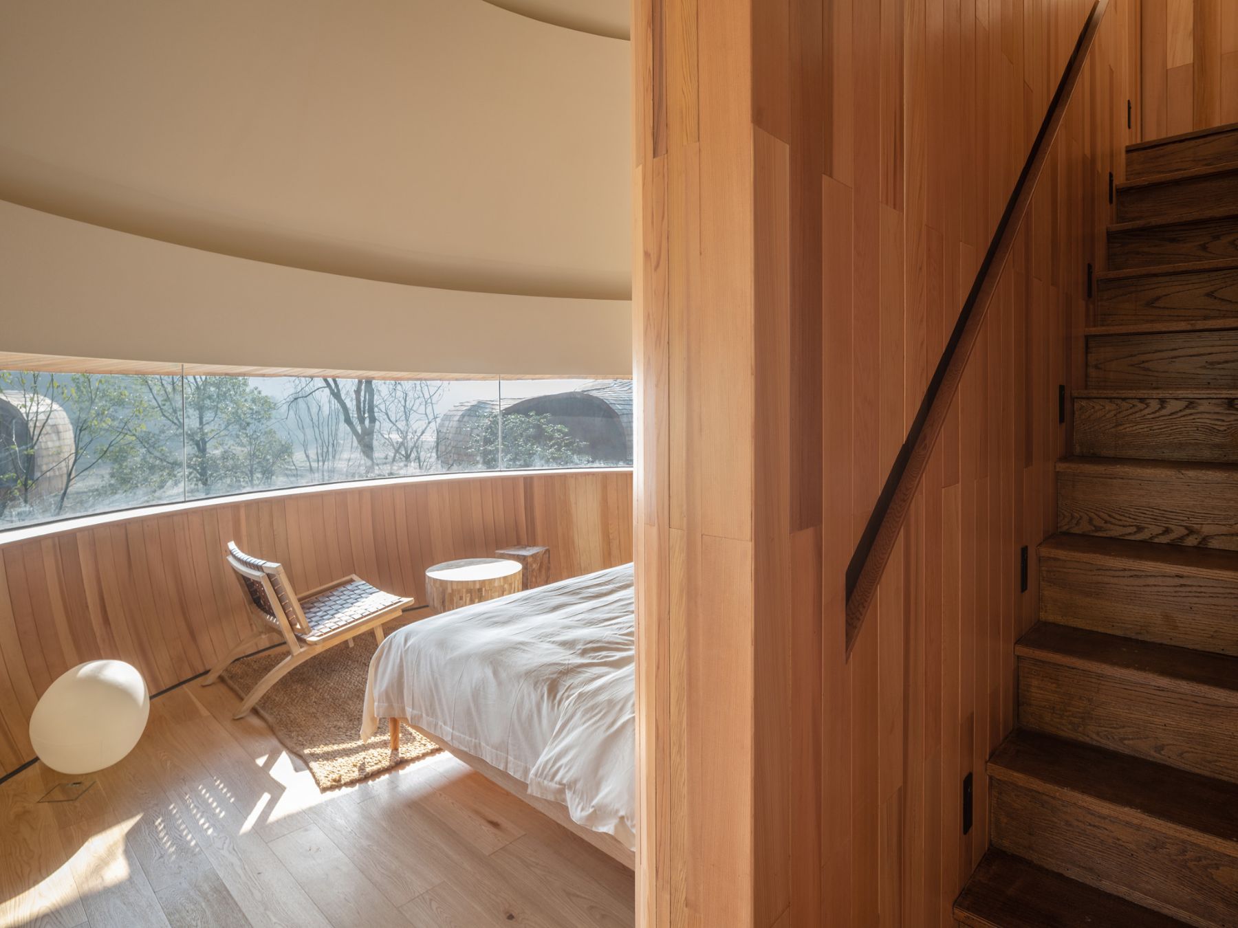 Mushroom guest house by ZJJZ Atelier, nature, wood, architecture, interiors