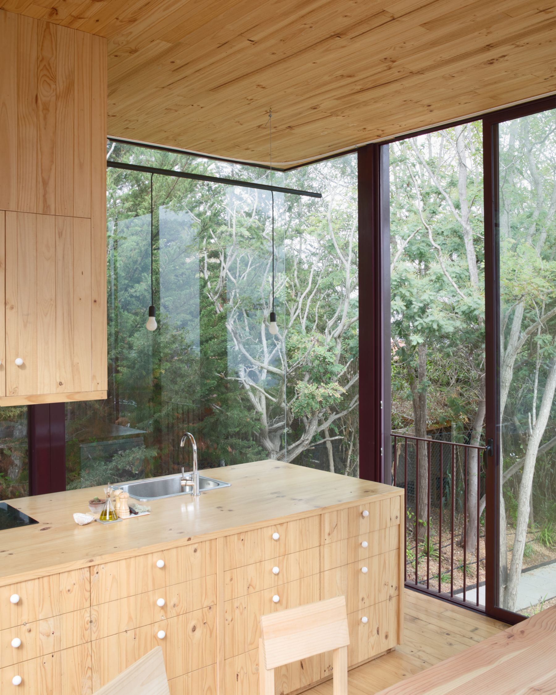 Guest Pavilion by Tironi Bartlau, house, steel, glass, architecture