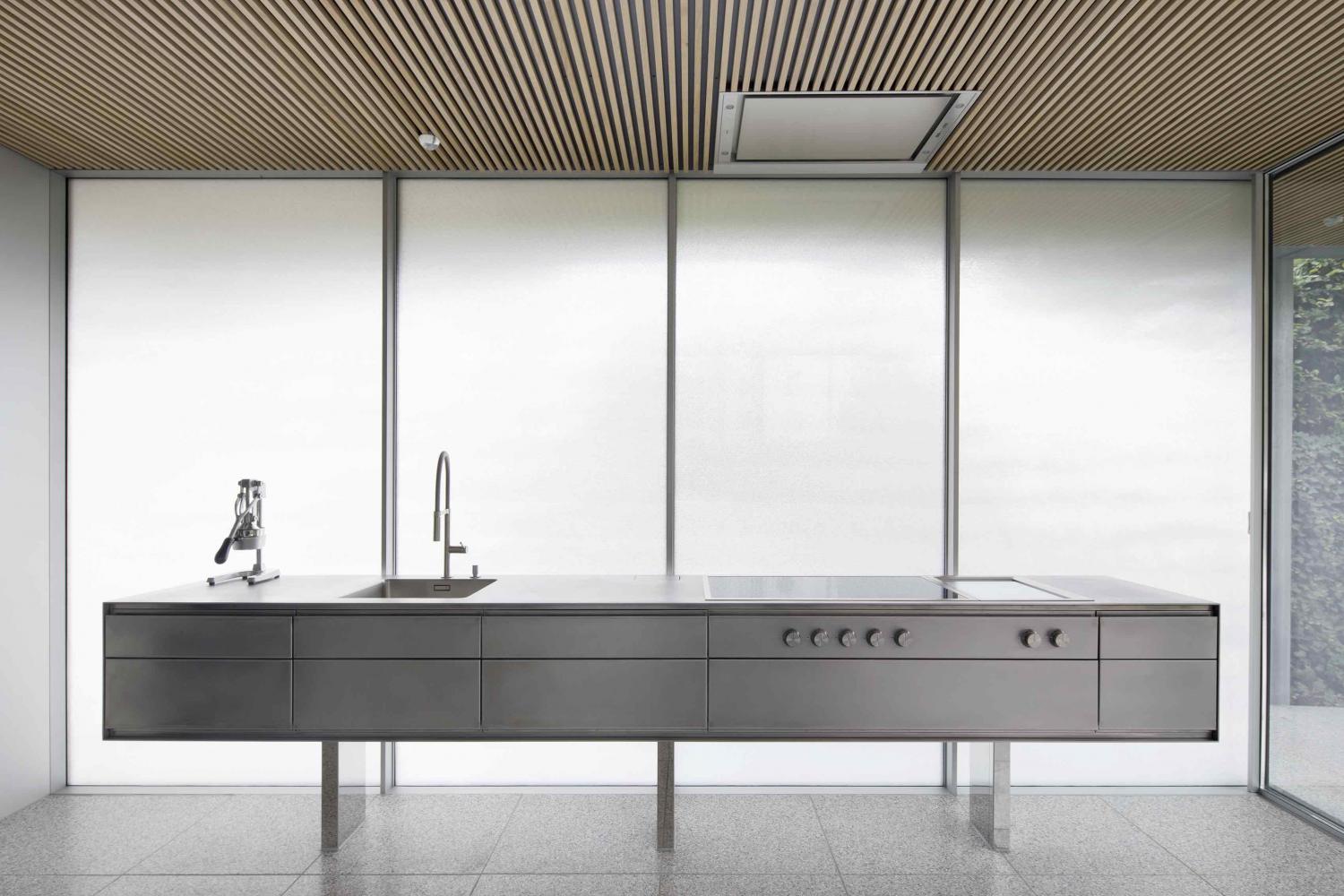 GALGEN+ by 2001, minimalism, interiors, pavilion, garden, steel