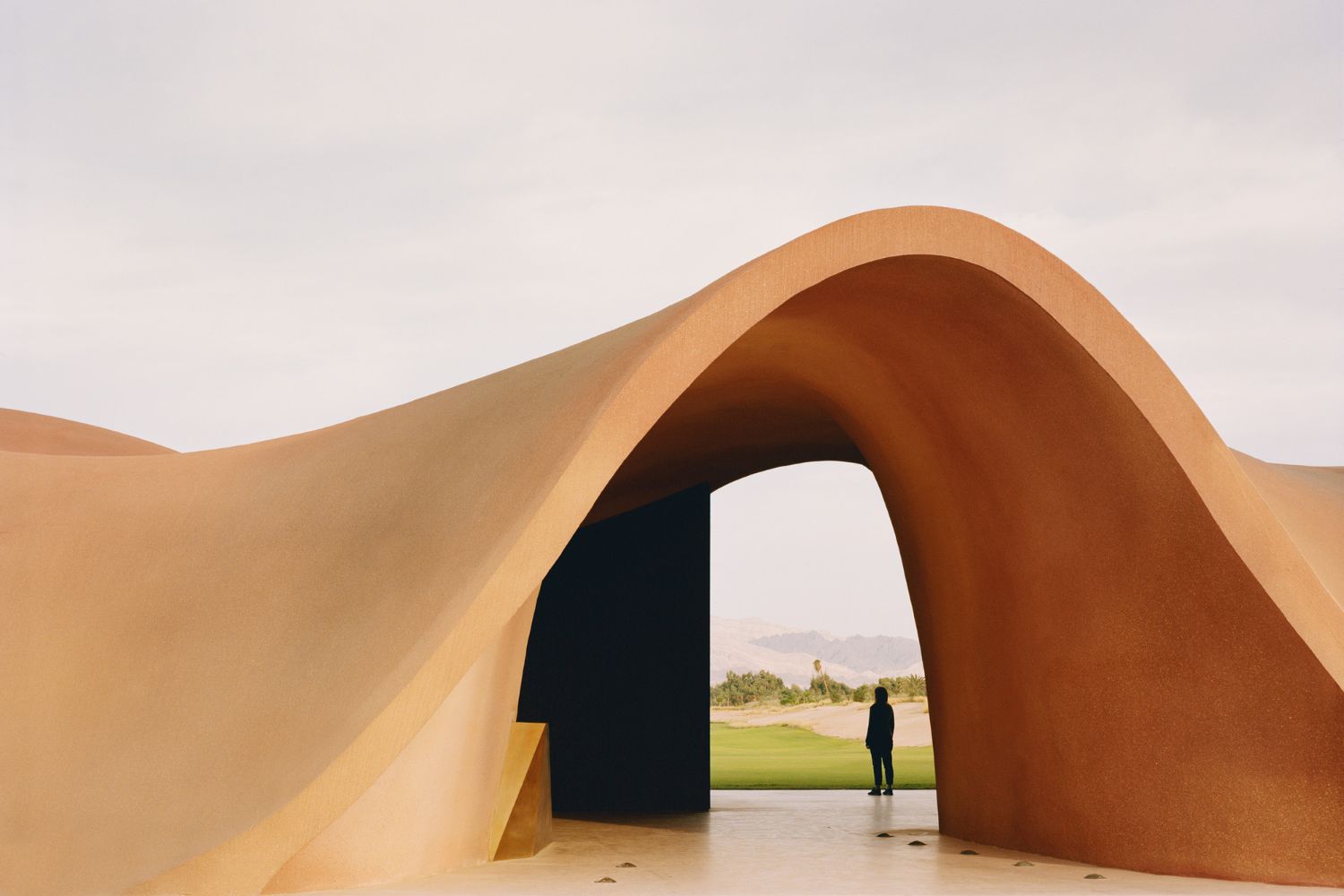 Ayla Golfclub by Oppenheim Architecture, concrete, organic, architecture, mountain, landscape