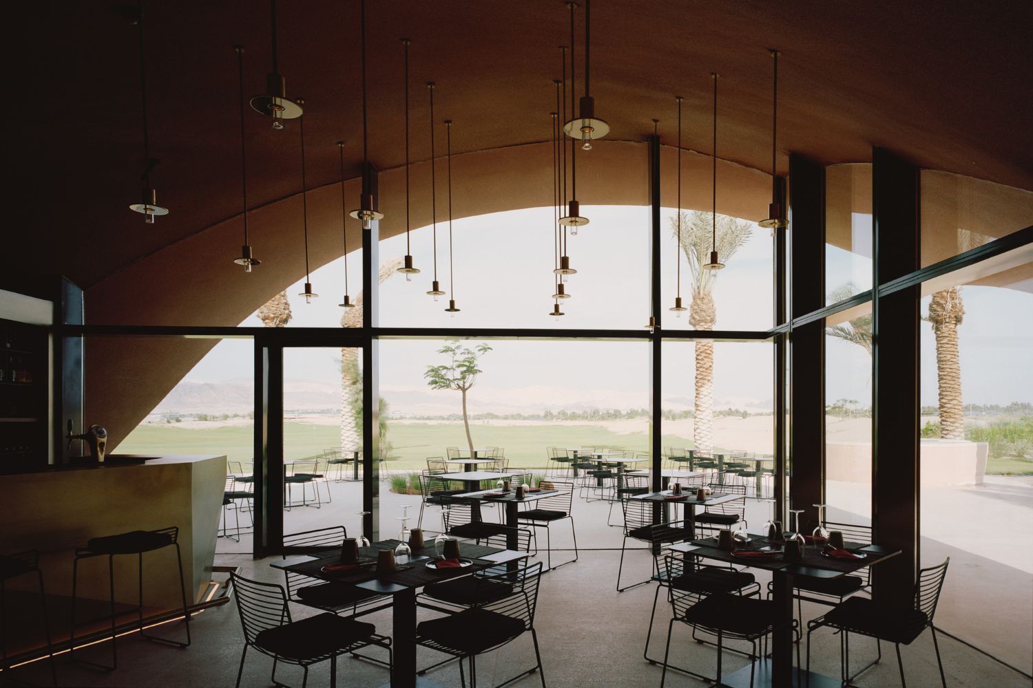 Ayla Golfclub by Oppenheim Architecture, concrete, organic, architecture, mountain, landscape