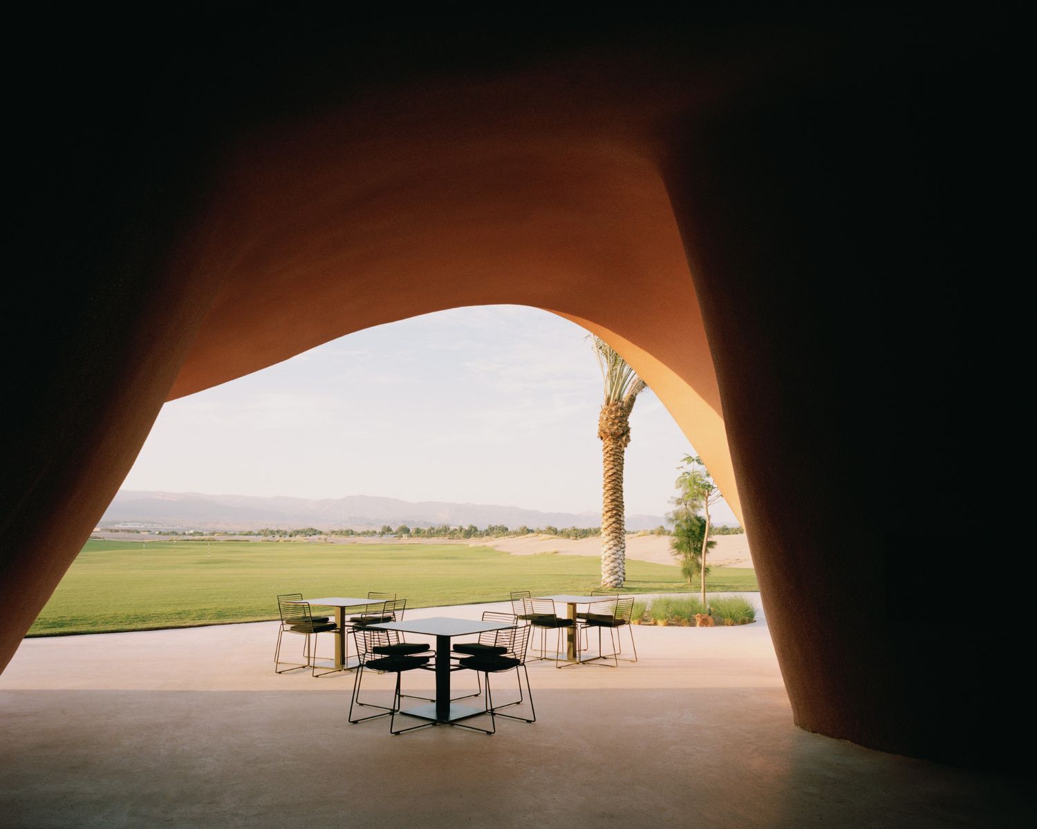 Ayla Golfclub by Oppenheim Architecture, concrete, organic, architecture, mountain, landscape