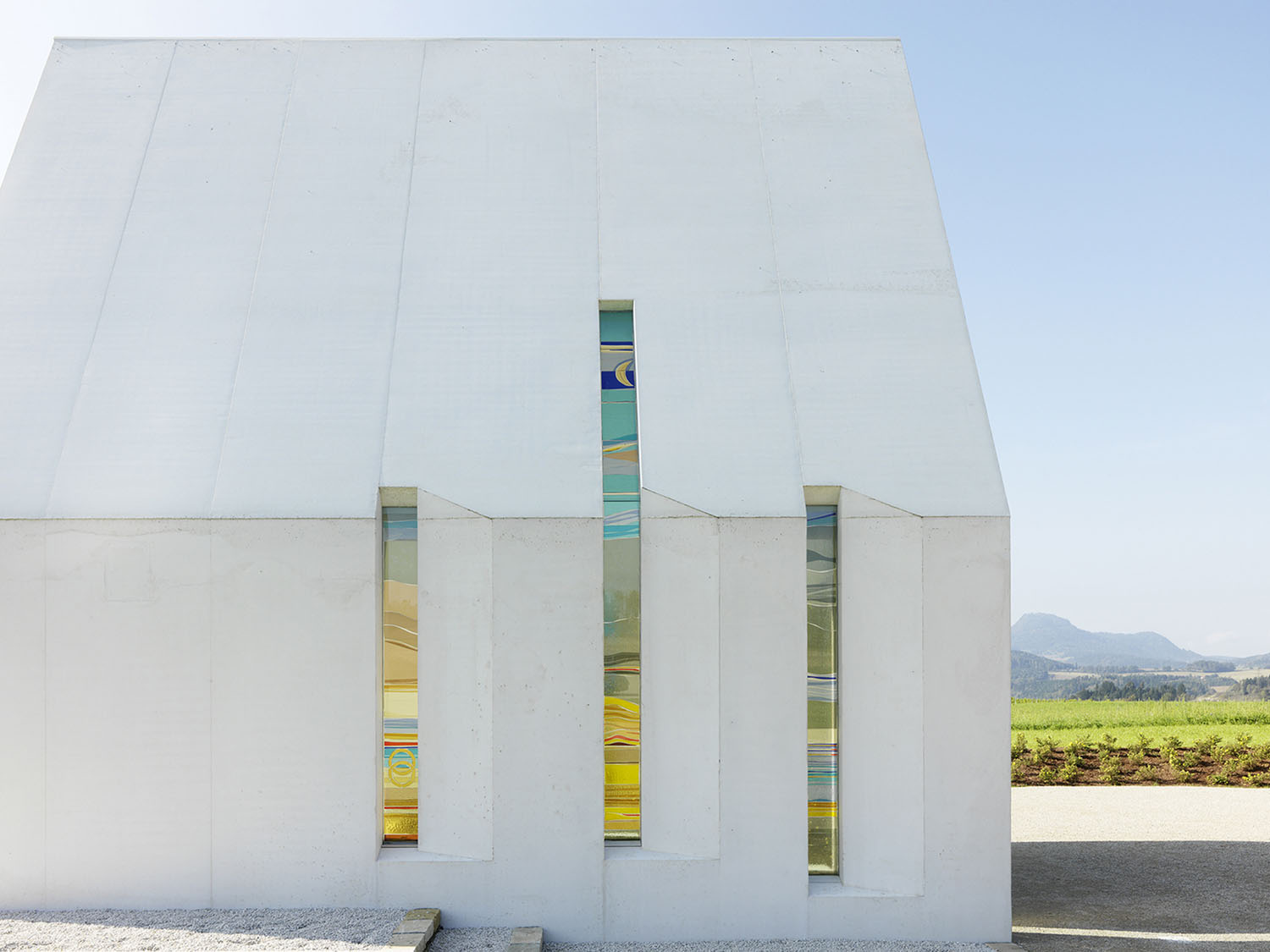 Chapel Maria Magdalena by Sacher Locicero Architectes, white, minimalism, chapel, architecture, glass