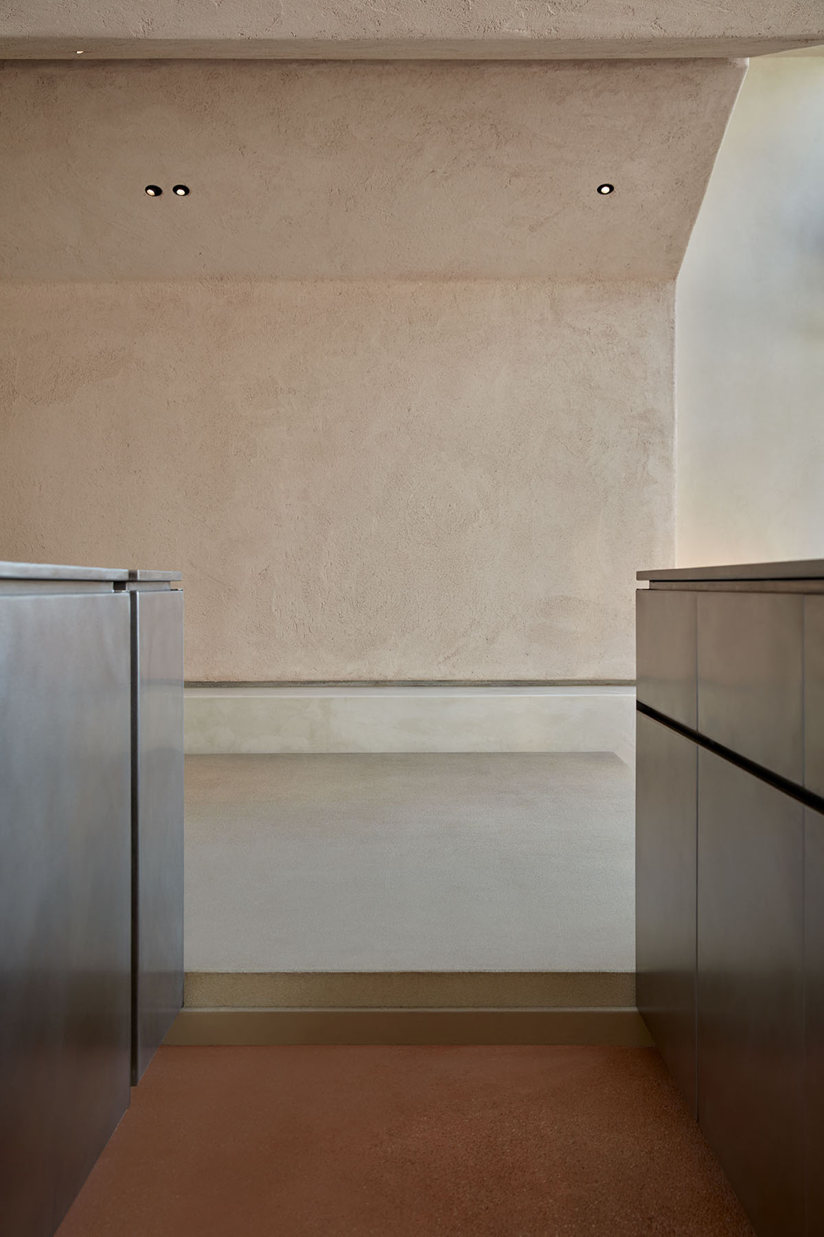 Hoof Cafe by BONE, brutalism, interiors, minimalism, steel, wood