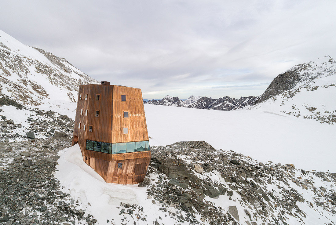 Sasso Nero Mountain Hut by Stifter + Bachmann, mountain, cabins, architecture, wood, concrete