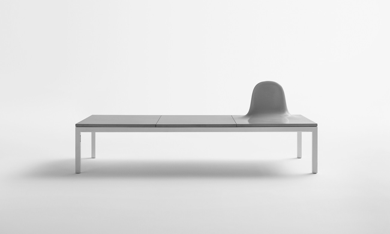 Uluru by Shiro Studio for Metalco, modular, design, concrete, bench, minimalism