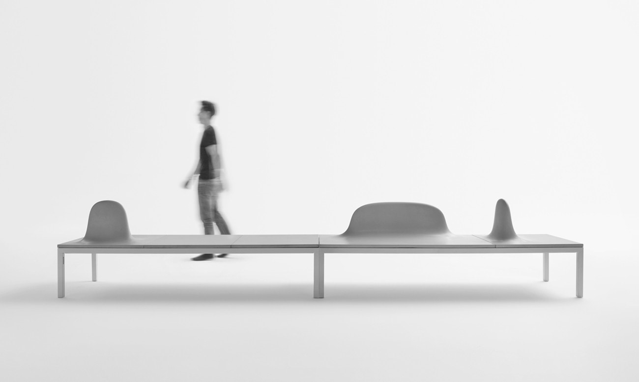 Uluru by Shiro Studio for Metalco, modular, design, concrete, bench, minimalism