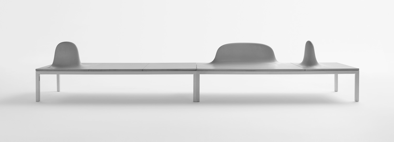 Uluru by Shiro Studio for Metalco, modular, design, concrete, bench, minimalism