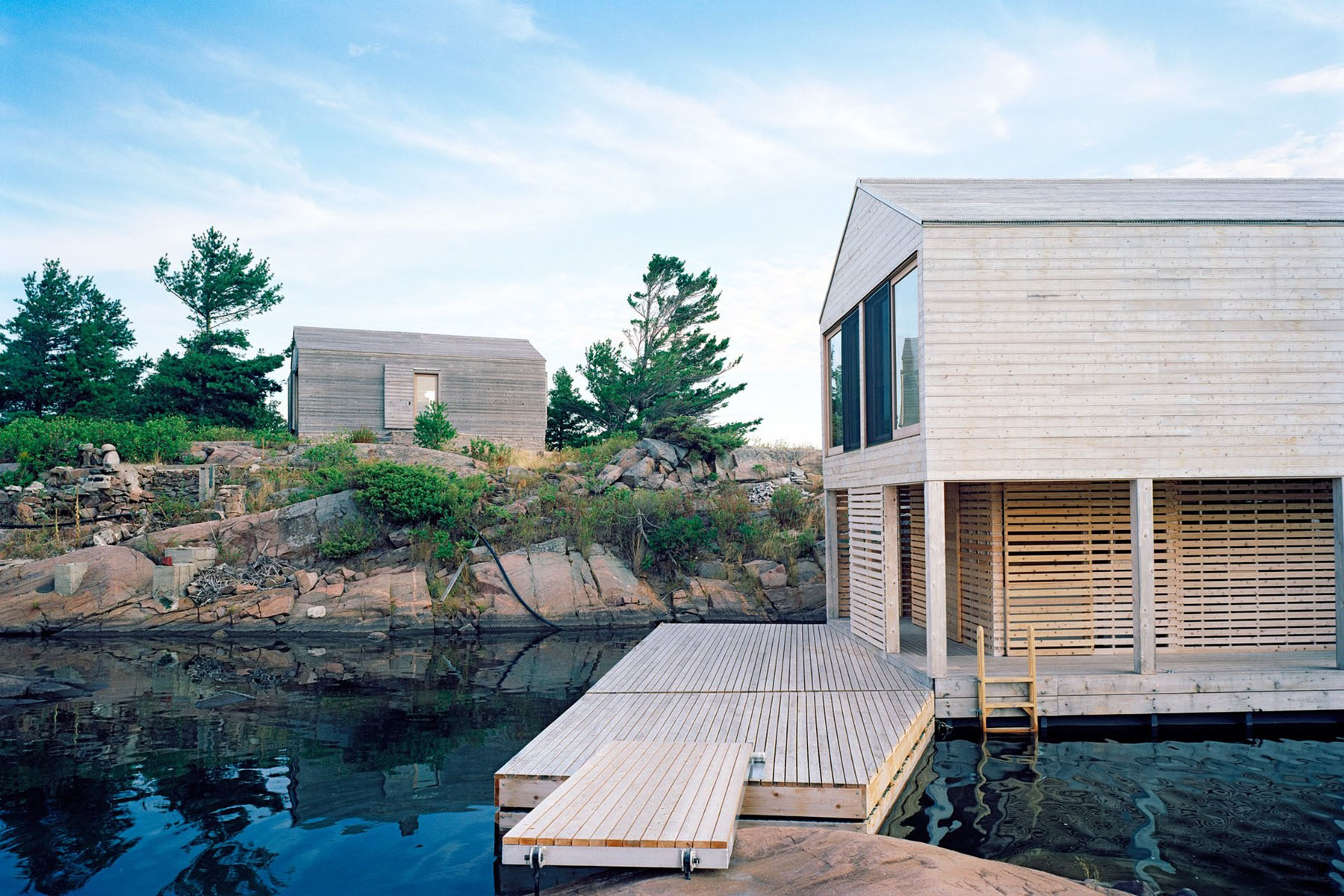 Floating House by MOS Architects, holiday-house, cabins, architecture, wood, steel