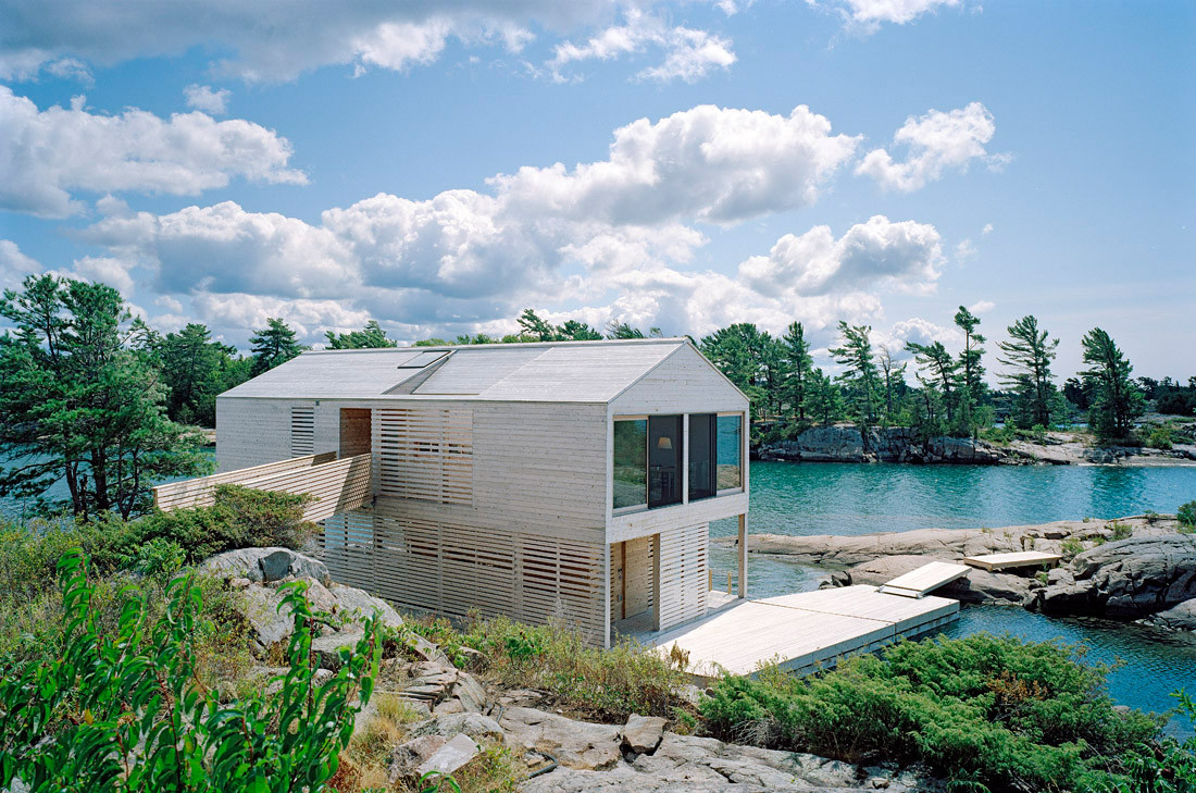 Floating House by MOS Architects, holiday-house, cabins, architecture, wood, steel