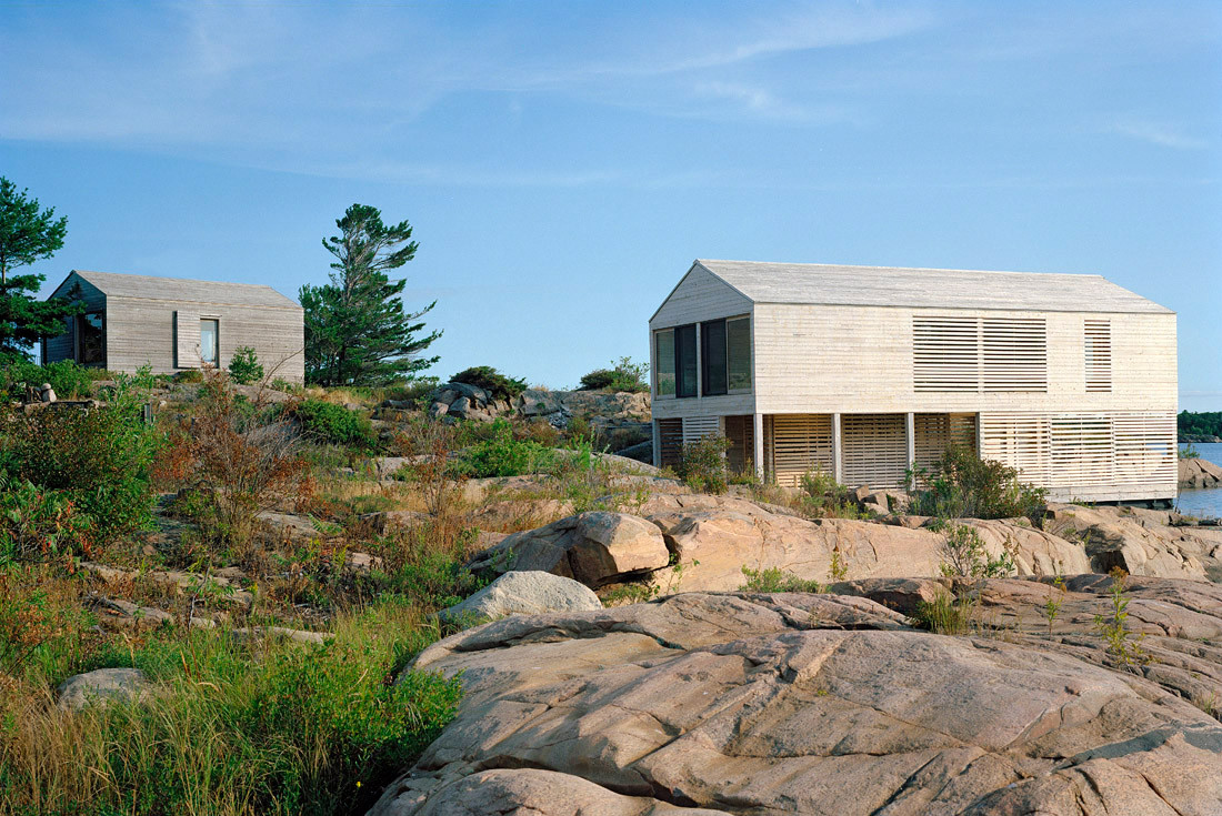 Floating House by MOS Architects, holiday-house, cabins, architecture, wood, steel
