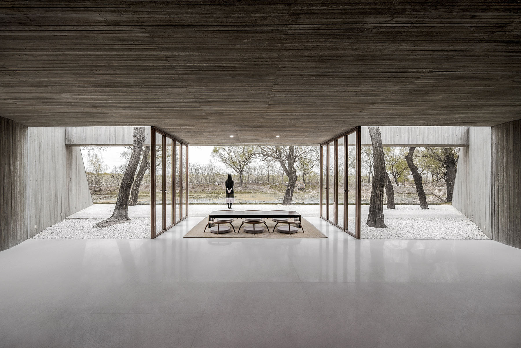 Waterside Buddist Shrine by ARCHSTUDIO, sacral, architecture, china, concrete, wood