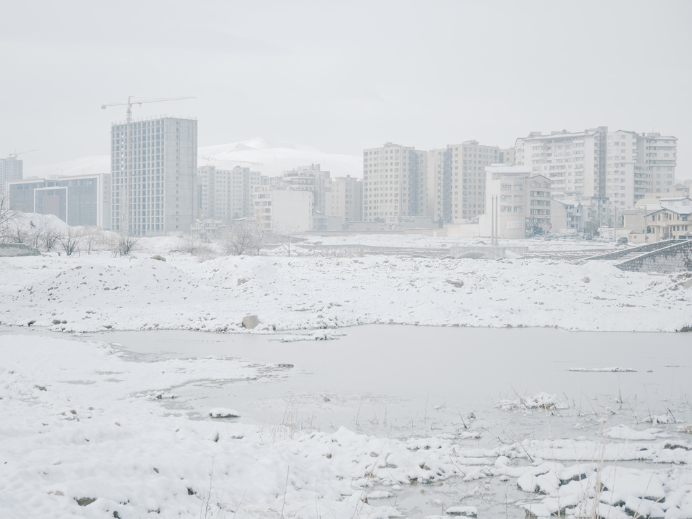 Fading Flamingos by Maximilian Mann — A winter landscape documenting environmental degradation at Lake Urmia.