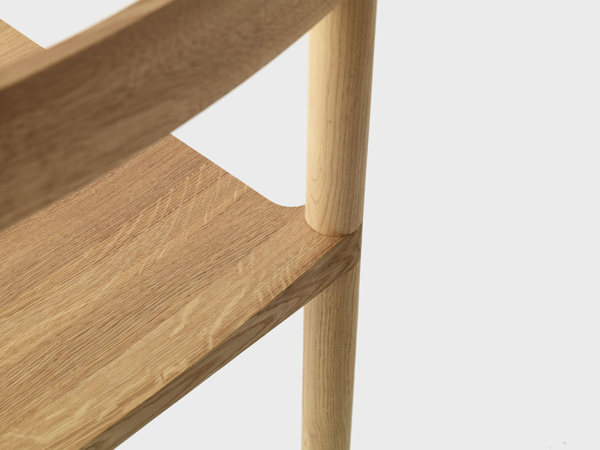 Pier Chair by Leonard Kadid — Close-up detail of the Pier Chair's joinery and structural assembly.