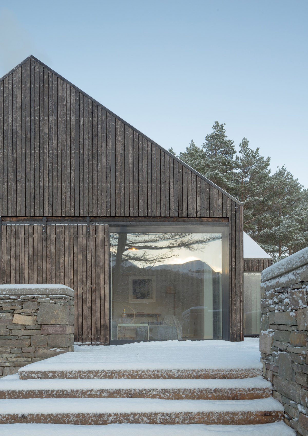 Lochside House by Haysom Ward Miller, holiday-house, architecture, wood, stone, remote