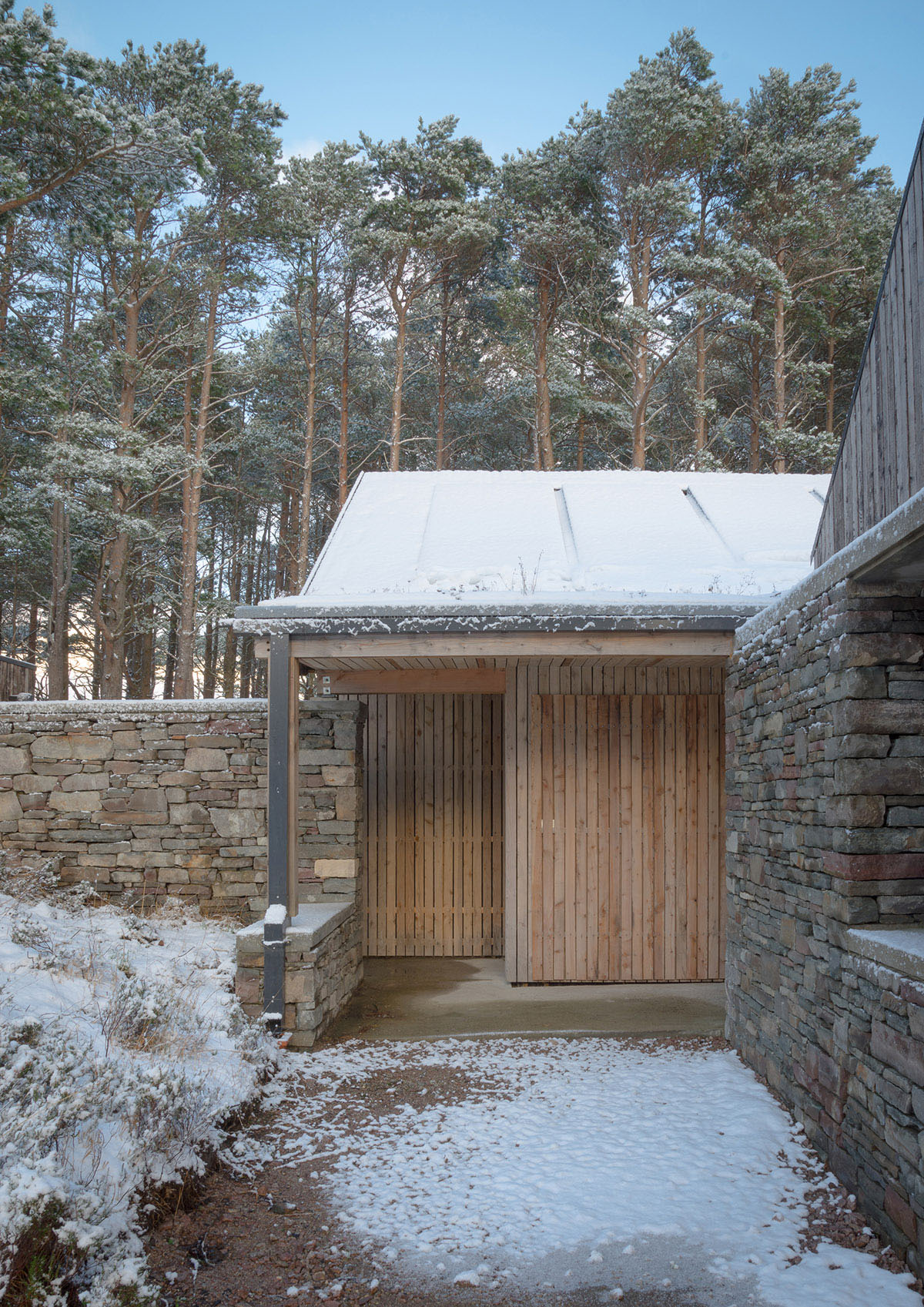 Lochside House by Haysom Ward Miller, holiday-house, architecture, wood, stone, remote