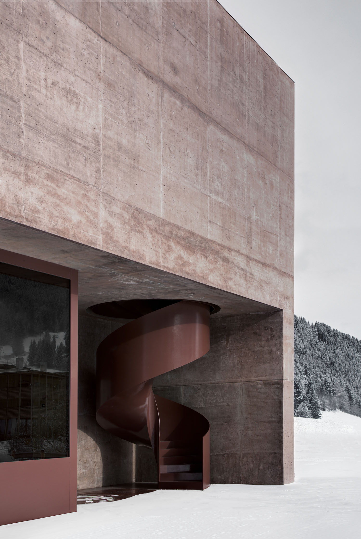 The Rose of Vierschach by Pedevilla Architects, mountain, architecture, concrete, wood, colors