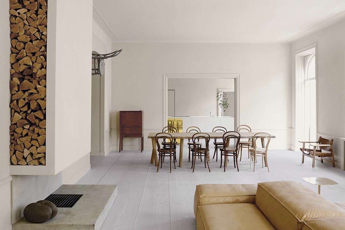 Apartment with Brass Cube by Claesson Koivisto Rune, sweden, interiors, minimalism, brass, apartment