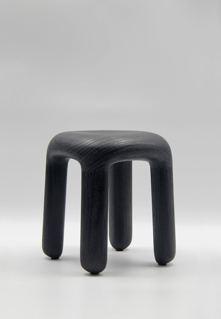 Bold Stool by Ming Design Studio, craft, design, black, wood, minimalism