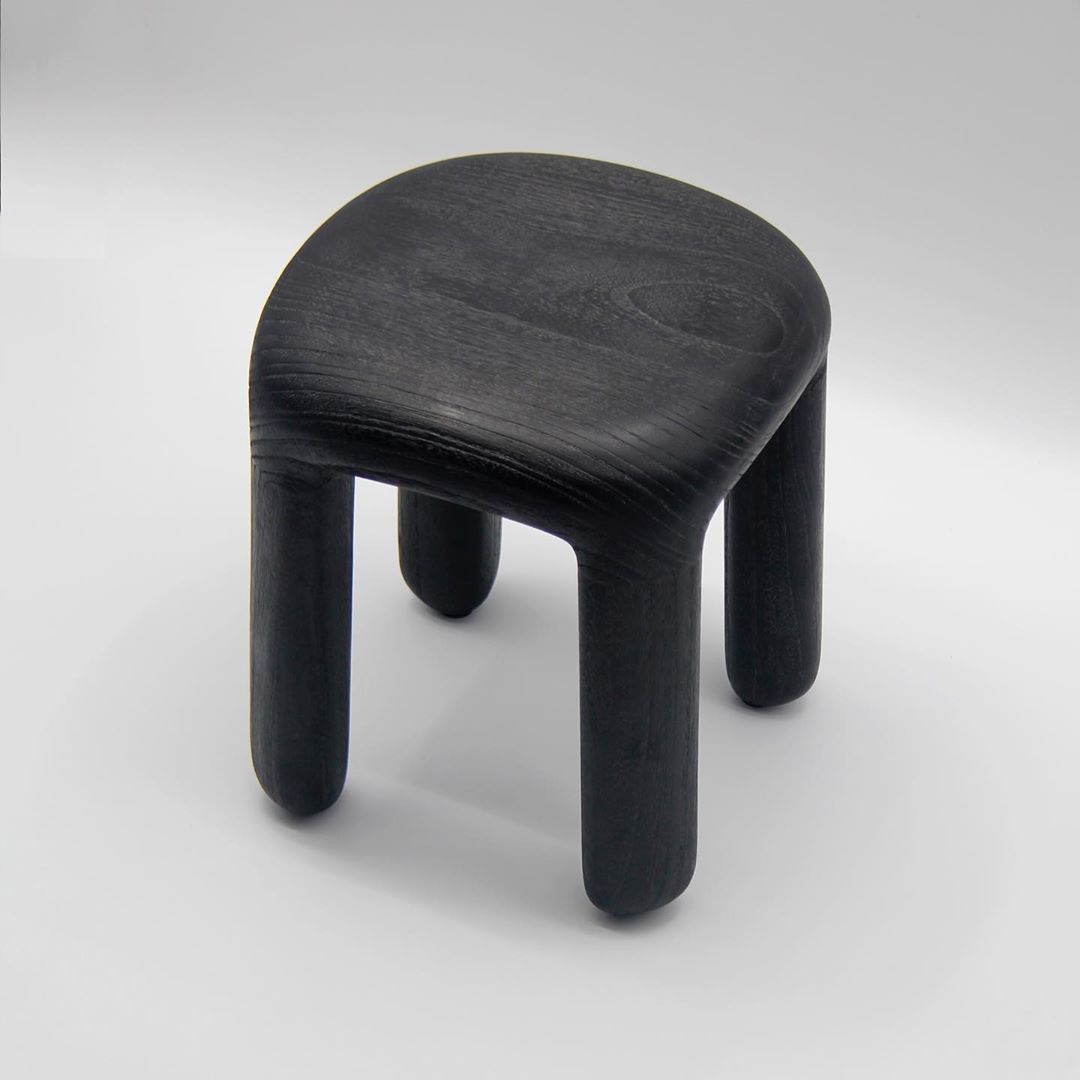 Bold Stool by Ming Design Studio, craft, design, black, wood, minimalism