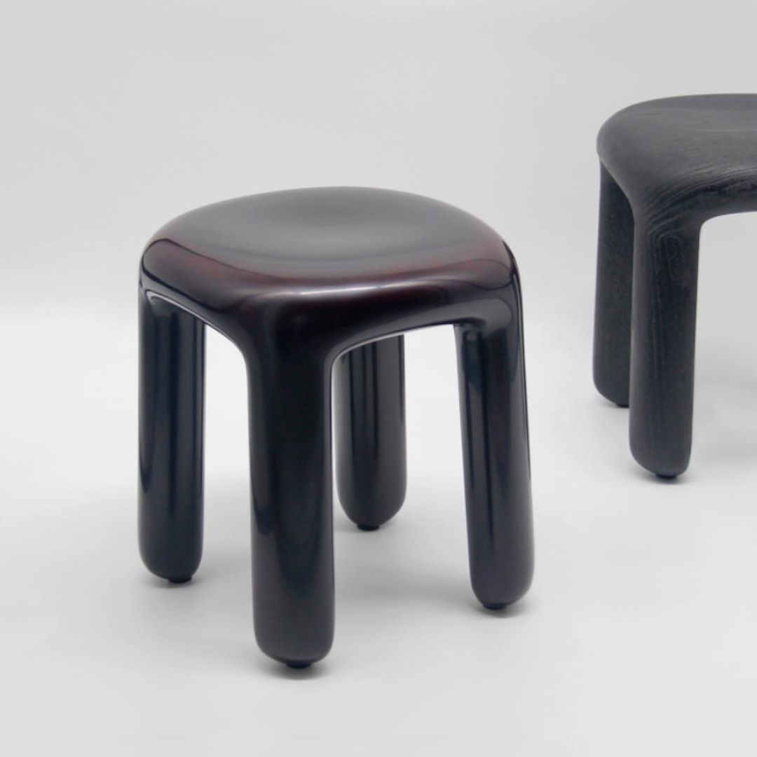 Bold Stool by Ming Design Studio, craft, design, black, wood, minimalism
