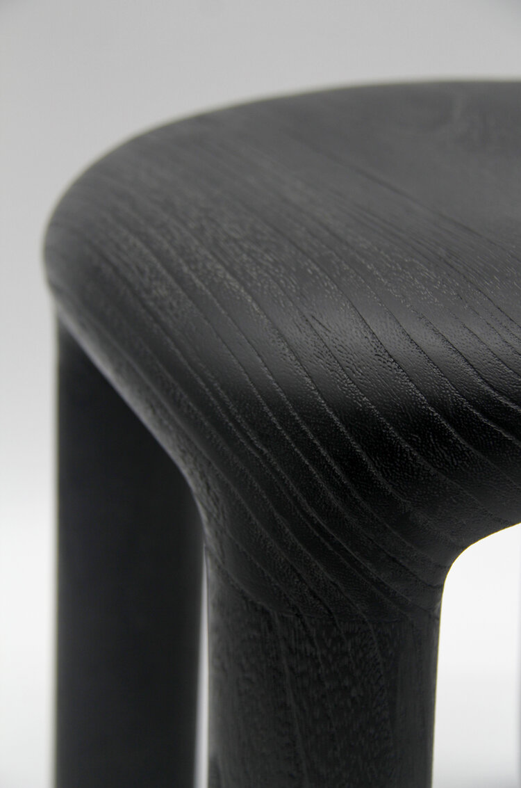 Bold Stool by Ming Design Studio, craft, design, black, wood, minimalism