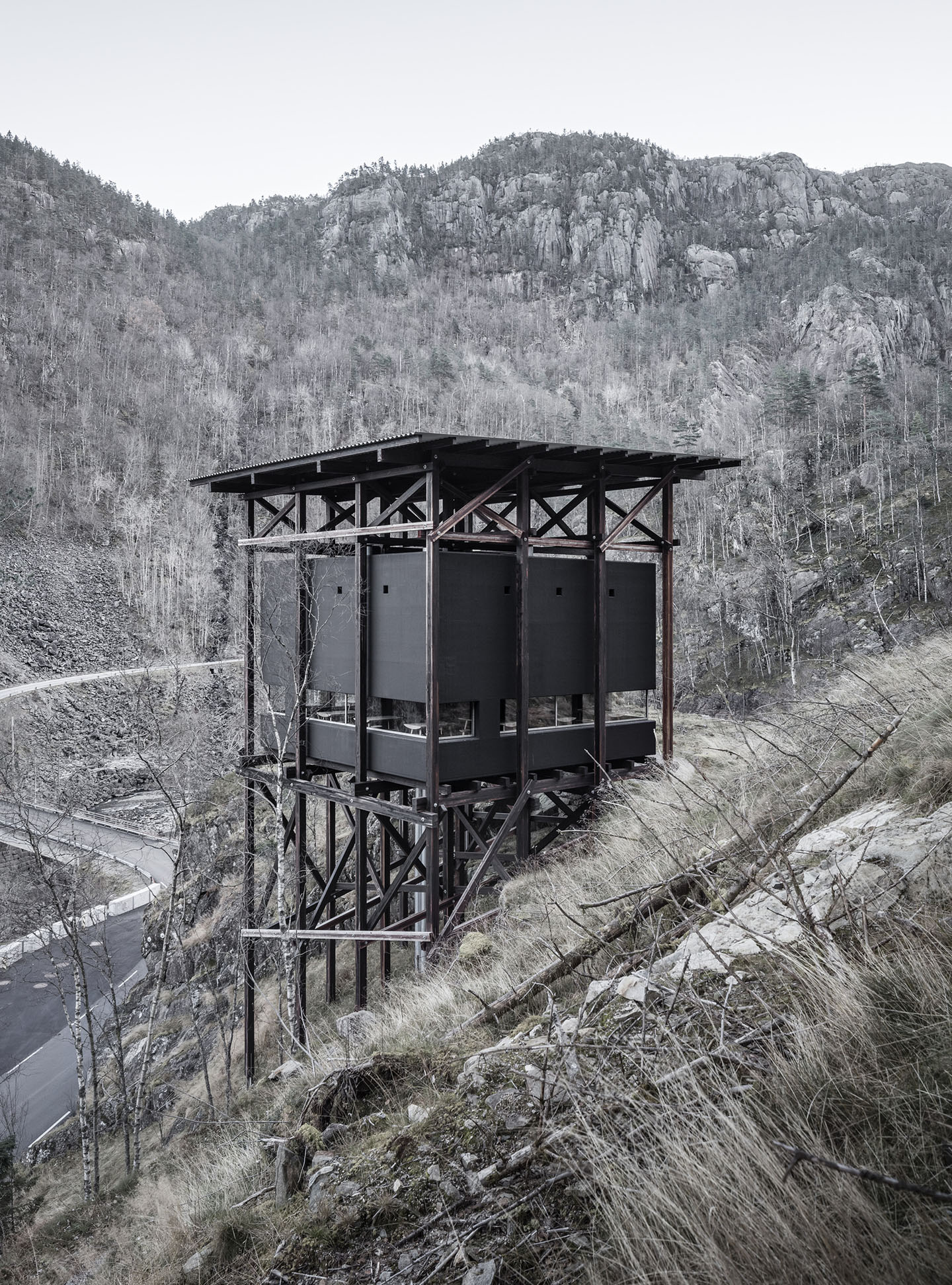 Allmannajuvet Zinc Mine Museum by Peter Zumthor, architecture, landscape, installation, wood, museum