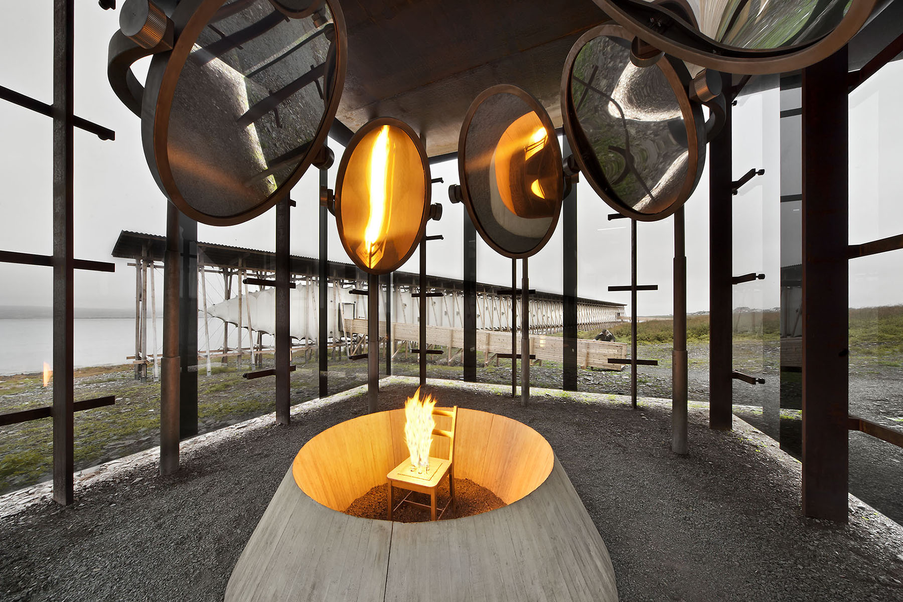 Steilneset Memorial by Peter Zumthor + Louise Bourgeois, architecture, remote, landscape, nature, wood