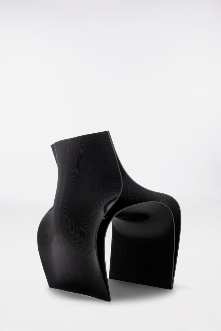 Selected works by Daniel Widrig — A sculptural chair by Daniel Widrig exhibits the studio's characteristic digital fabrication methodology.