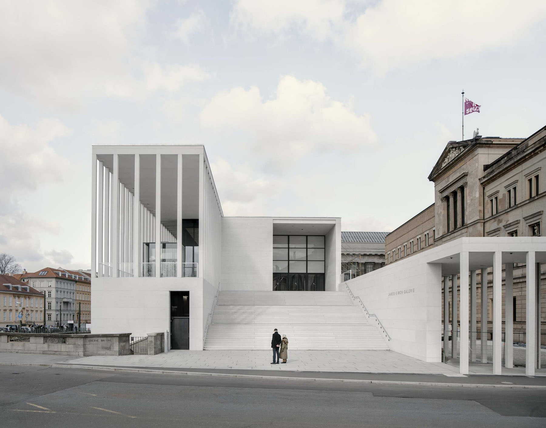 James Simon Galerie by David Chipperfield, architecture, museum, art, stone, concrete