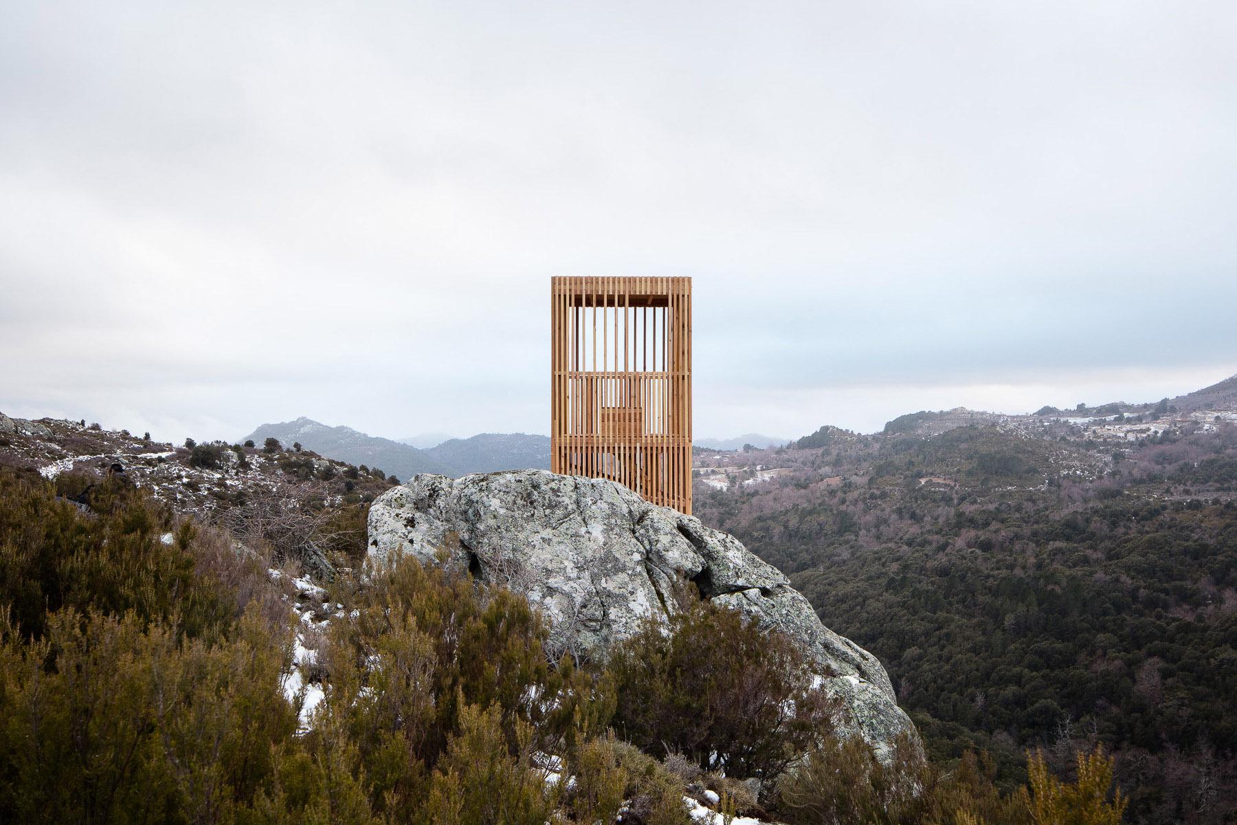 Corsican Deer Observatories by Orma Architettura, wood, nature, landscape, observatory