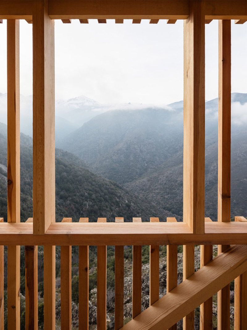 Corsican Deer Observatories by Orma Architettura, wood, nature, landscape, observatory