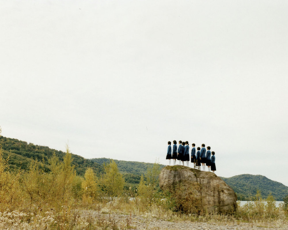 Assembly by Osamu Yokonami, art, landscape, people