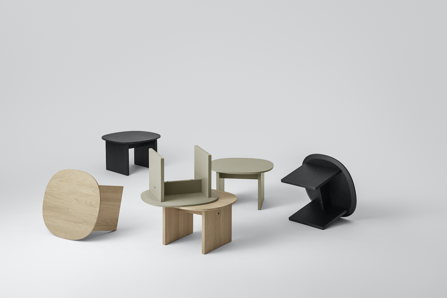 Sling Tables by Industrial Facility, furniture, design, wood