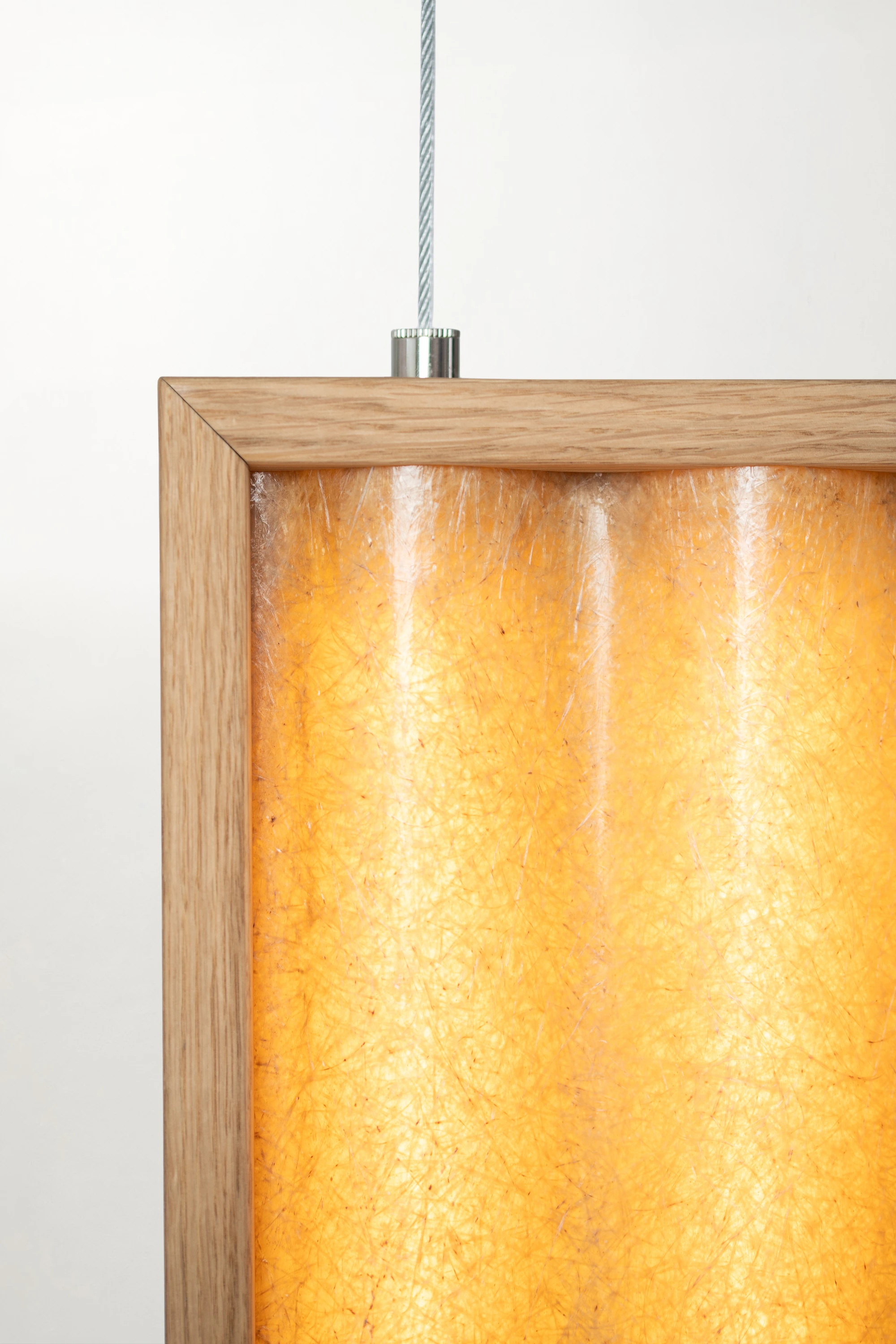 Königswinter Light Sculpture by Heilig Objects, amber fibreglass panels, reclaimed material, collectible design, Germany