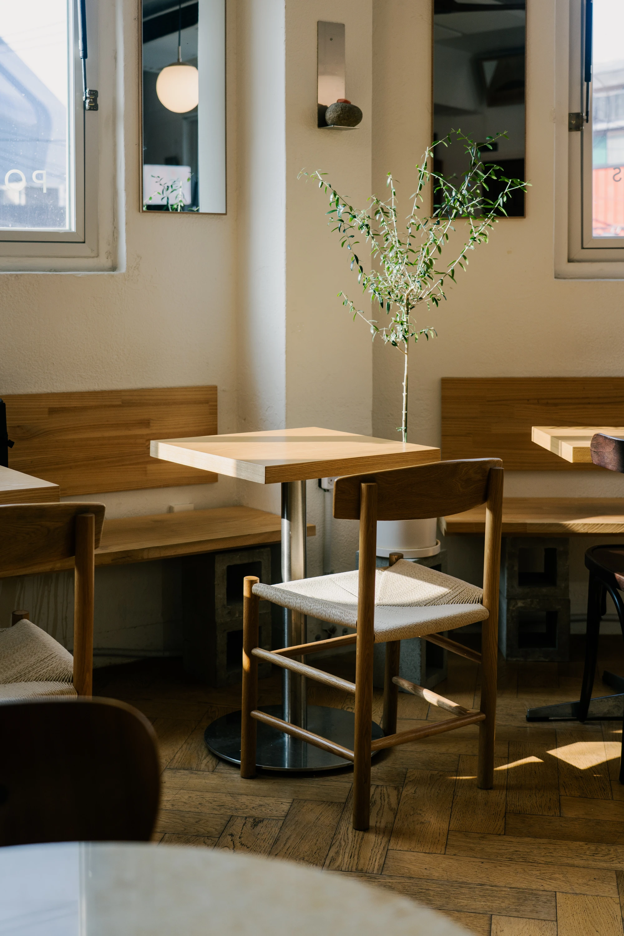 Poly Cafe by poly, Hapjeong Seoul, sound-focused interior, vinyl records, hi-fi, warm wood tones, @jooyoun.g