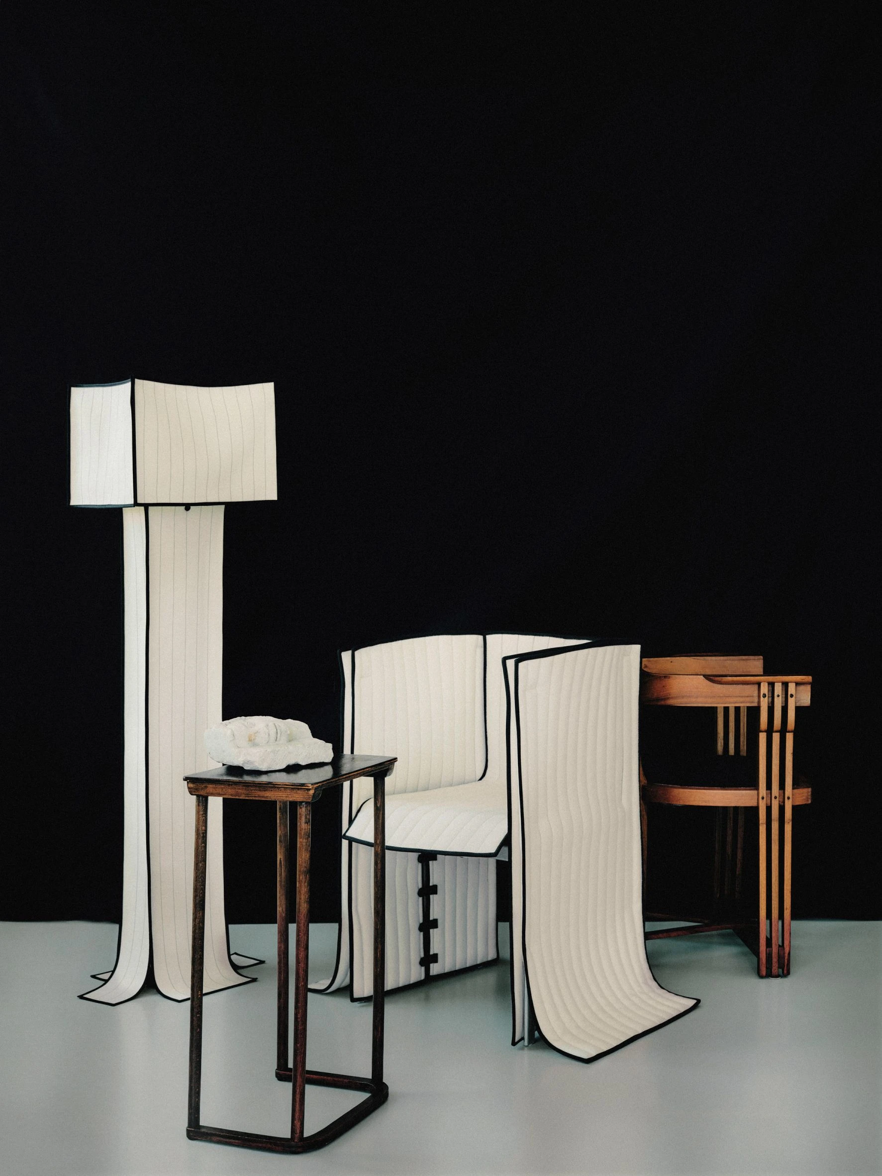 Raiments by Laerke Ryom, Copenhagen Denmark, furniture as garments, textile upholstery, tailored chair
