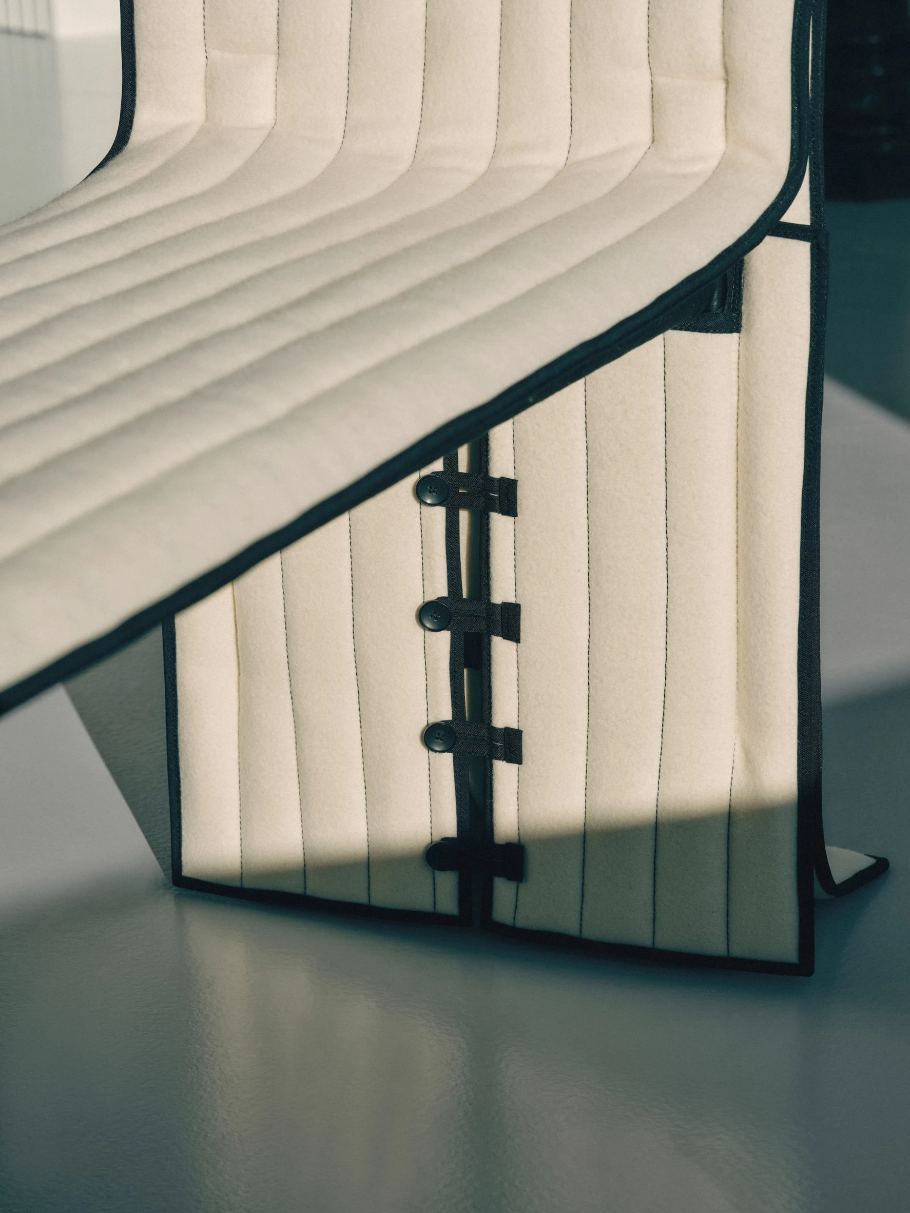 Raiments by Laerke Ryom, Copenhagen Denmark, furniture as garments, textile upholstery, tailored chair