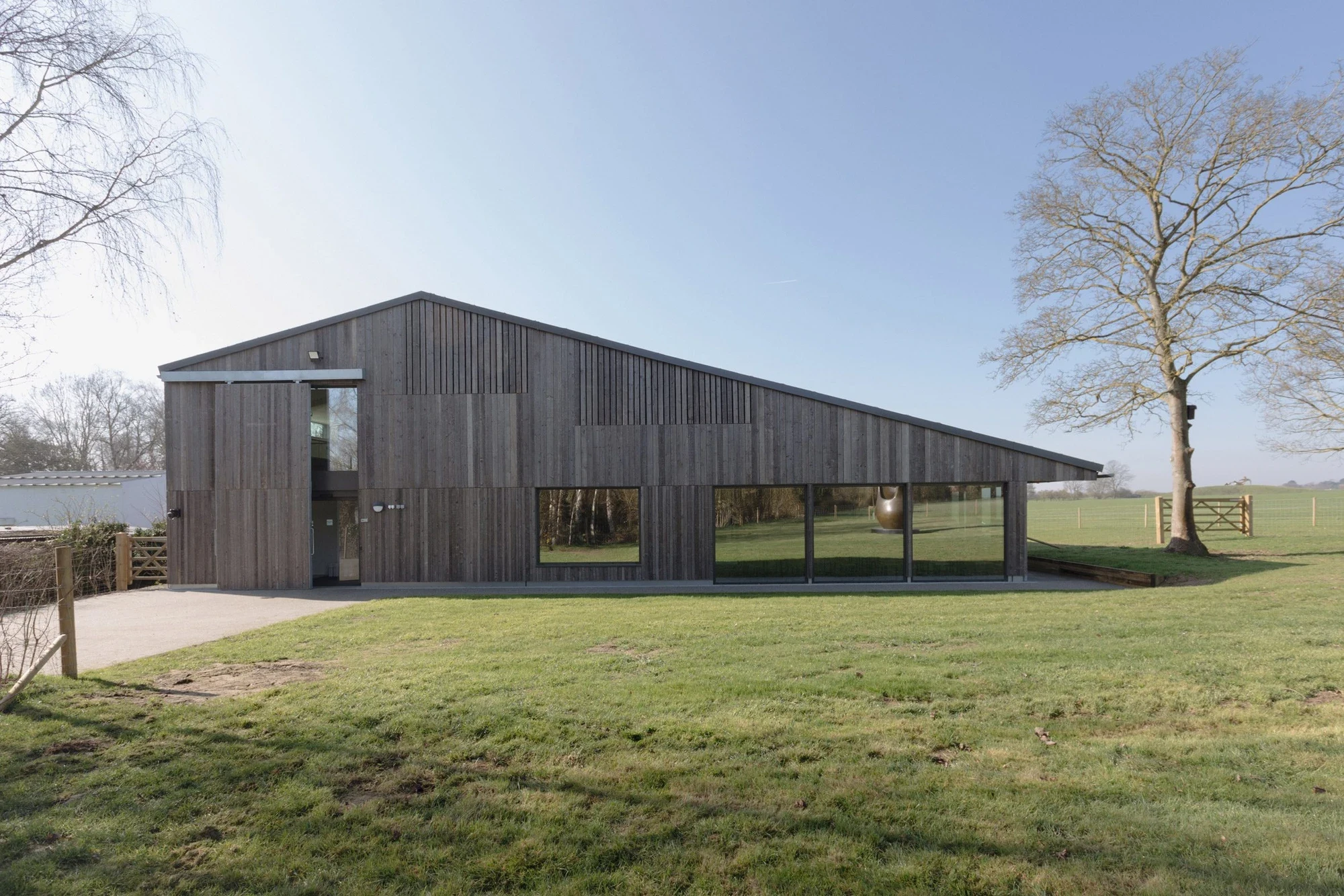 Sheep Field Barn by DSDHA at Henry Moore Studios and Gardens, Hertfordshire UK, barn conversion, gallery, Rob Hill