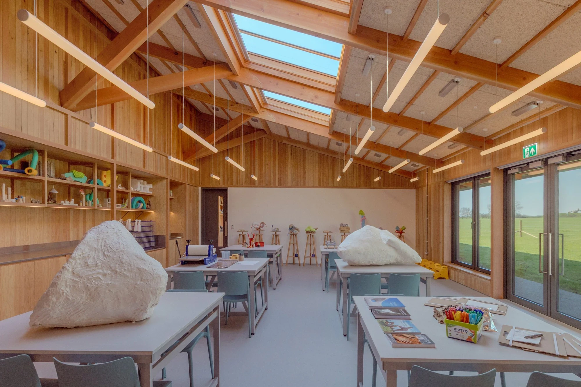 Sheep Field Barn by DSDHA at Henry Moore Studios and Gardens, Hertfordshire UK, barn conversion, gallery, Rob Hill