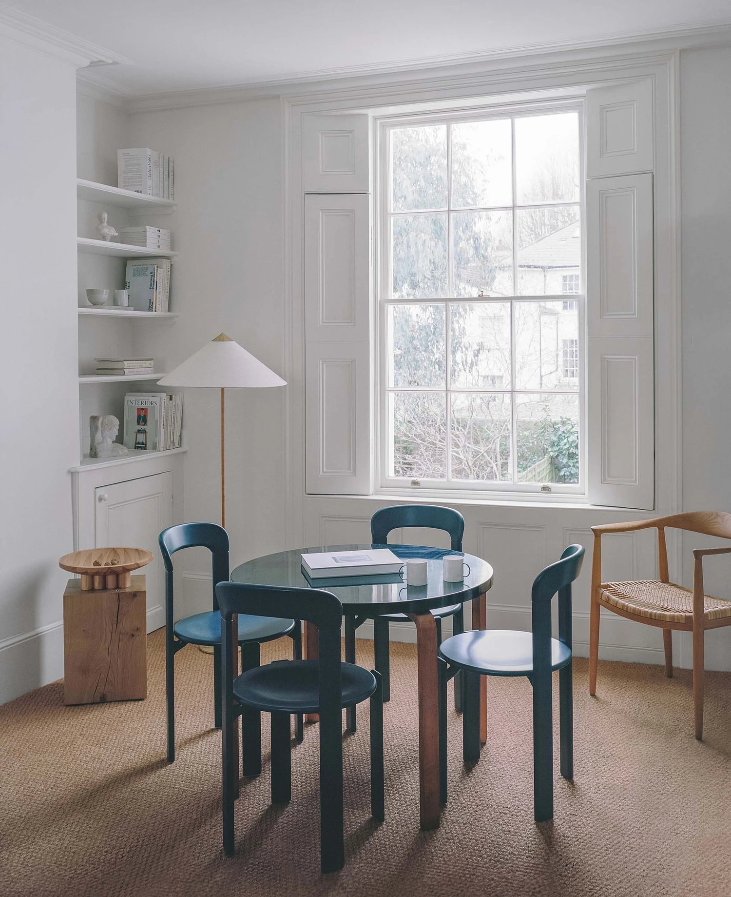Barnsbury House by Architecture for London — A dining space within the Grade II listed Georgian townhouse demonstrates restrained contemporary insertion.