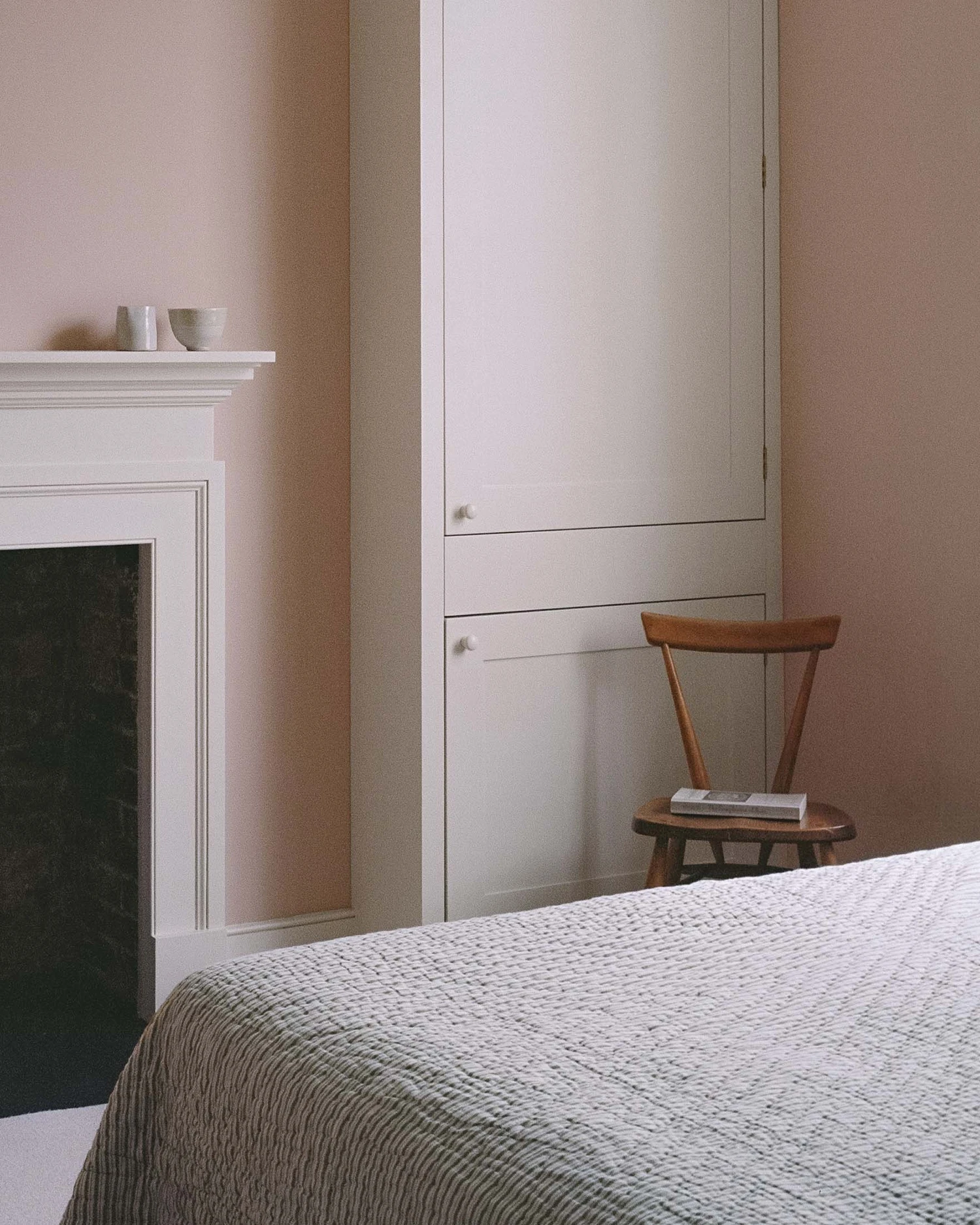 Barnsbury House by Architecture for London — A bedroom interior within the Grade II listed Georgian townhouse shows the restrained intervention characteristic of Architecture for London's approach.