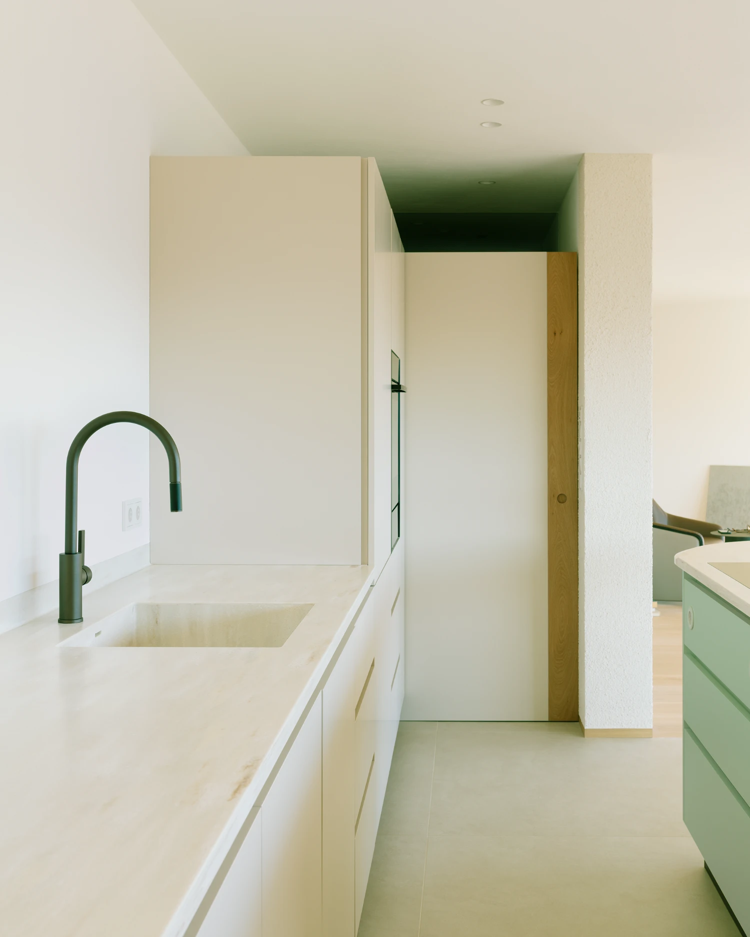 Casa Conte by Messner Architects — Interior passage reveals the architectural logic of Casa Conte's embedded insertion into the Alto Adige hillside.