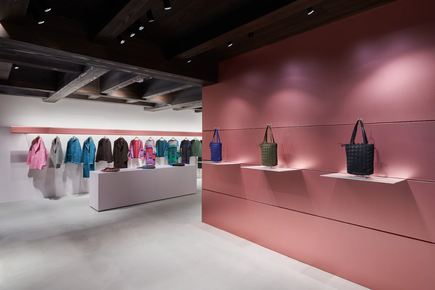 Issey Miyake HaaT flagship in Kyoto by Tokujin Yoshioka — Interior view of the Issey Miyake HaaT flagship showing a carefully orchestrated retail environment.