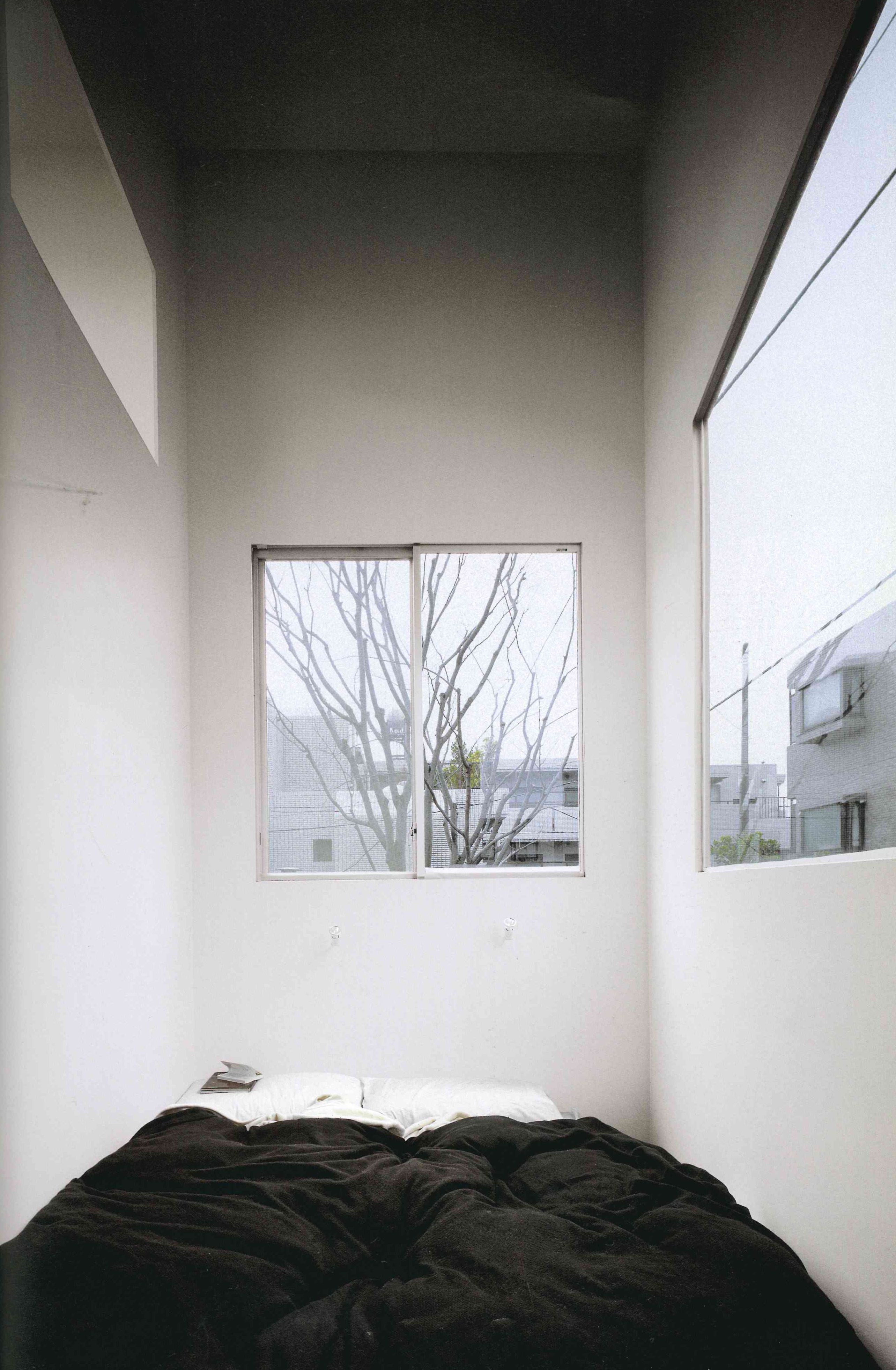 House in a Plum Grove by Kazuyo Sejima by Kazuyo Sejima & Associates — A bedroom alcove within Sejima's plum grove house captures the relationship between domestic interior and natural exterior.